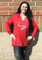 Majestic Detroit Red Wings Womens Hyper Lace Tunic Crew Sweatshirt