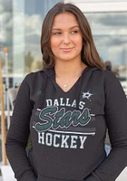 Majestic Dallas Stars Womens Black Raise the Level Hooded Sweatshirt
