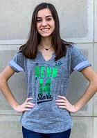 Jamie Benn Dallas Stars Womens Grey Pumped Up V Neck Player T-Shirt