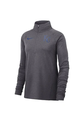 Nike Kansas City Royals Womens Grey Core Qtr Zip Pullover