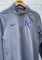 Nike Kansas City Royals Womens Grey Core Qtr Zip Pullover
