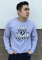 Majestic Chicago White Sox Grey Fine Contribution Long Sleeve T Shirt