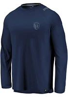 Majestic Sporting Kansas City Navy Blue Superstar Effort Long Sleeve Fashion T Shirt