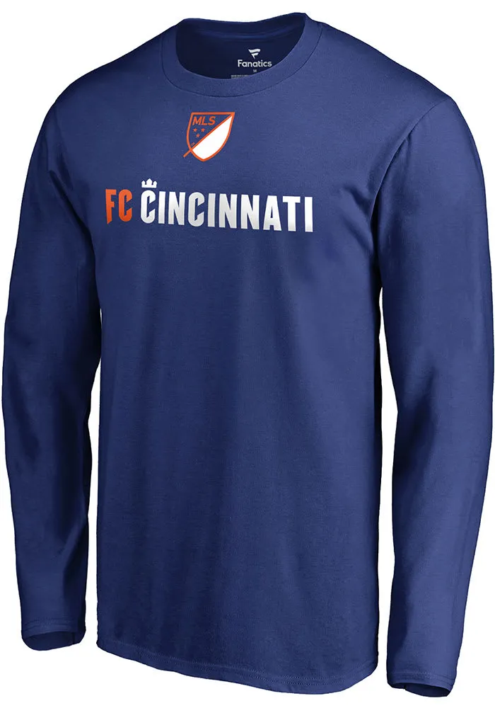 FC Cincinnati Blue Shielded Classic Long Sleeve T Shirt