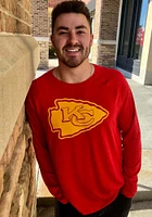 Kansas City Chiefs Red Striated Tonal Logo Long Sleeve T-Shirt