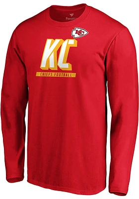 Kansas City Chiefs Red Tricode Logo Long Sleeve T Shirt