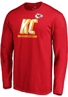 Kansas City Chiefs Red Tricode Logo Long Sleeve T Shirt
