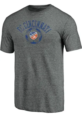 FC Cincinnati Grey Retro Arc Short Sleeve Fashion T Shirt