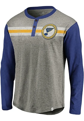 St Louis Blues Grey True Classics Long Sleeve Fashion T Shirt