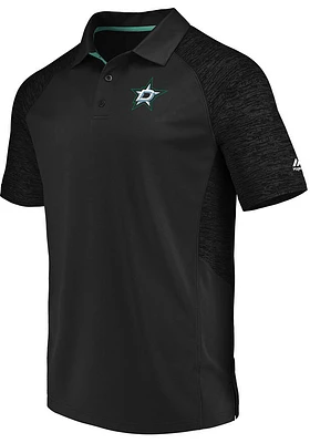 Dallas Stars Mens Black Primary Short Sleeve Polo