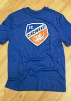 FC Cincinnati Blue Throwback Logo Short Sleeve Fashion T Shirt