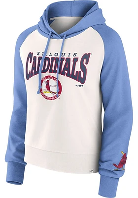 St Louis Cardinals Womens White Heritage Hooded Sweatshirt