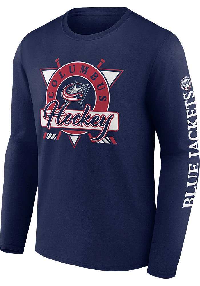 Columbus Blue Jackets Navy Rinkside Long Sleeve T Shirt