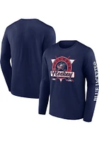 Columbus Blue Jackets Navy Rinkside Long Sleeve T Shirt