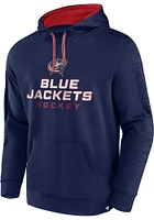 Columbus Blue Jackets Mens Navy Defender Streaky Poly Hood