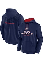 Columbus Blue Jackets Mens Navy Defender Streaky Poly Hood