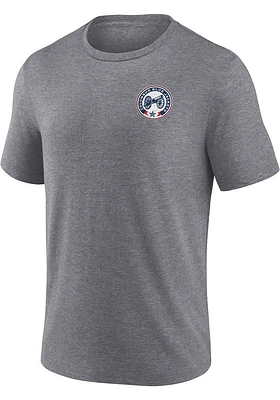 Columbus Blue Jackets Grey Heritage Triblend Winger Short Sleeve Fashion T Shirt