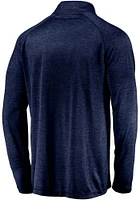 Cleveland Guardians Mens Navy Blue Primary Logo Long Sleeve Qtr Zip Pullover