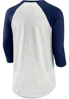 Cleveland Guardians Oatmeal BI-BLEND HENLEY Long Sleeve Fashion T Shirt