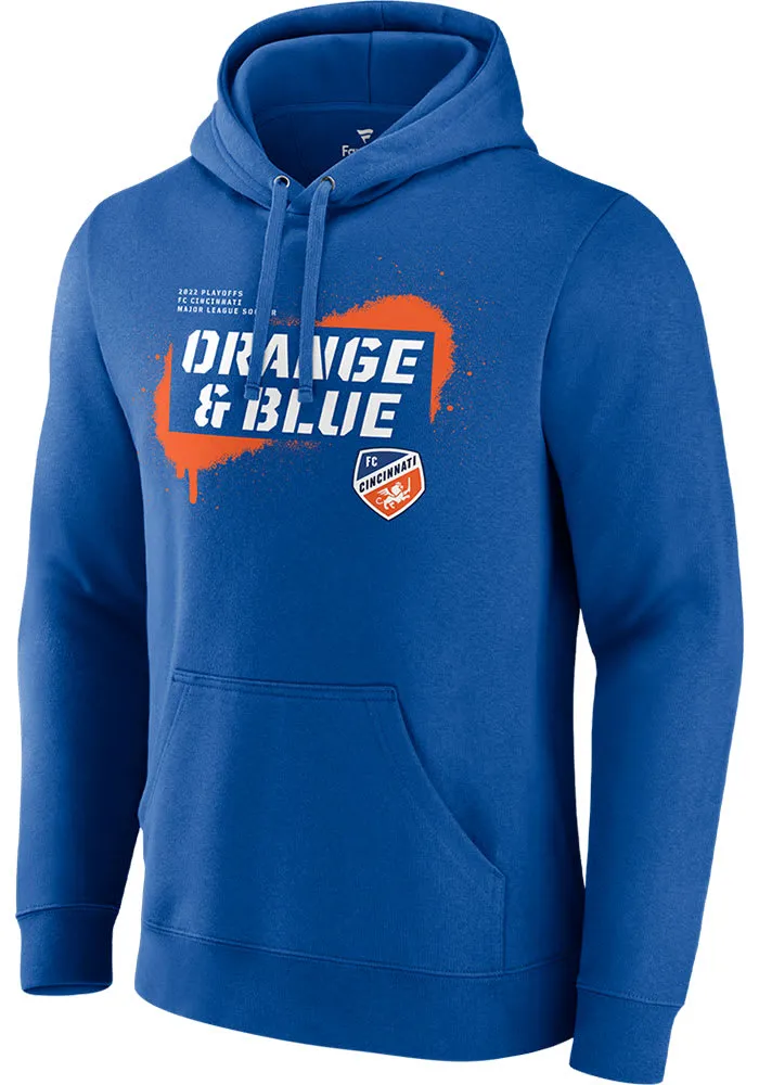 FC Cincinnati Mens Blue 2022 MLS Cup Playoff Participant Hometown Long Sleeve Hoodie