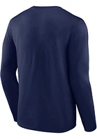 FC Dallas Navy Blue Wordmark Crest Long Sleeve T Shirt