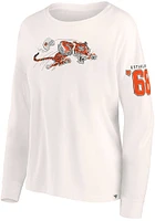 Cincinnati Bengals Womens White Heritage LS Tee