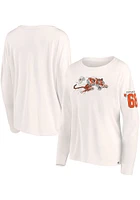 Cincinnati Bengals Womens White Heritage LS Tee