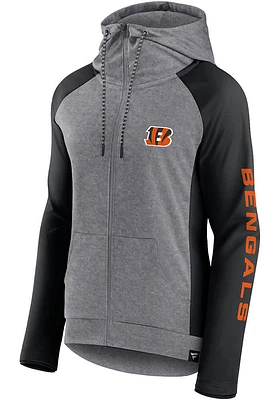 Cincinnati Bengals Womens Charcoal End Long Sleeve Full Zip Jacket