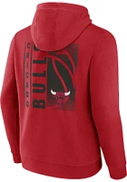 Chicago Bulls Mens Red For the Team Long Sleeve Hoodie