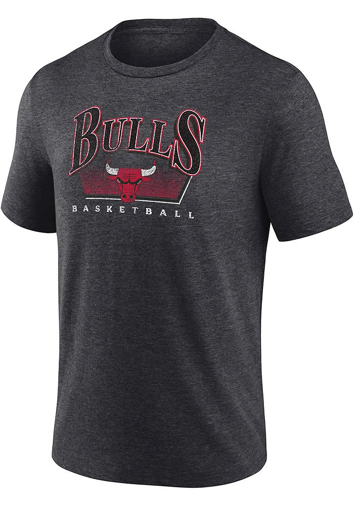 Chicago Bulls Charcoal Triblend Selection Short Sleeve Fashion T Shirt
