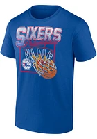 Philadelphia 76ers Blue Cotton Alley Oop Short Sleeve T Shirt