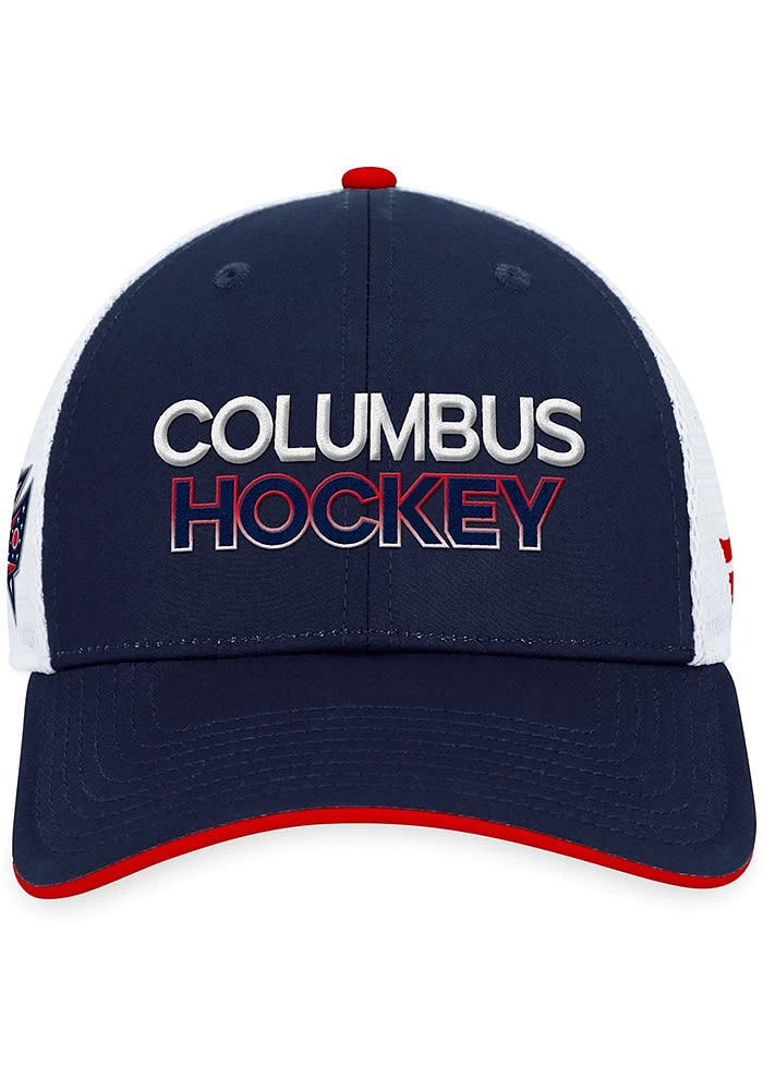 Columbus Blue Jackets 2023 Authentic Pro Trucker Adjustable Hat