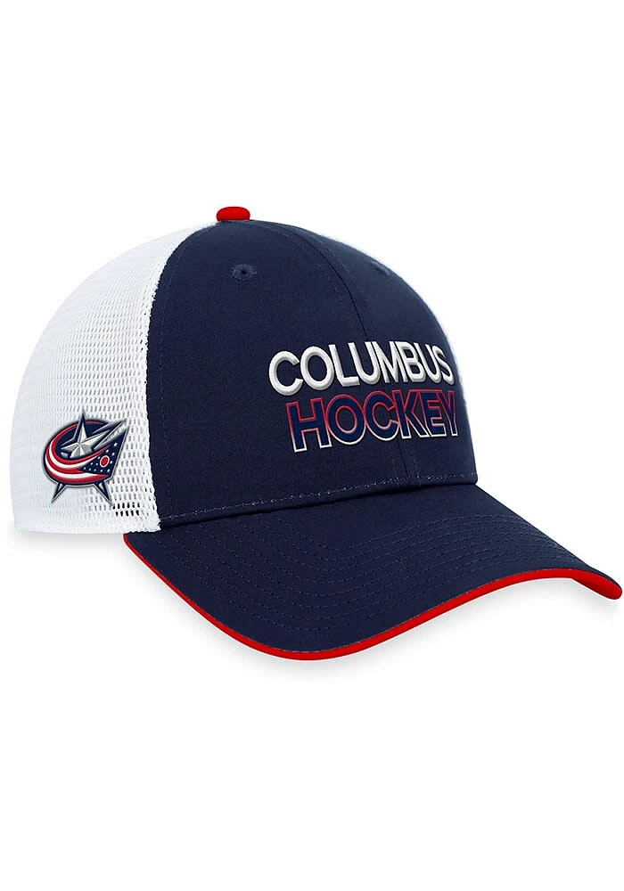 Columbus Blue Jackets 2023 Authentic Pro Trucker Adjustable Hat