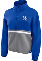 Kentucky Wildcats Womens Blue Colorblock Qtr Zip