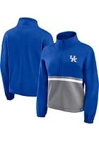 Kentucky Wildcats Womens Blue Colorblock Qtr Zip