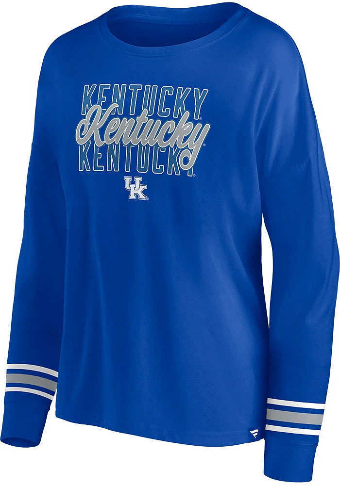 Kentucky Wildcats Womens Blue Triple Script LS Tee