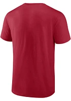 Oklahoma Sooners Crimson Sport Arch Champ Baseball Short Sleeve T Shirt