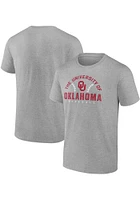 Oklahoma Sooners Grey Baseball Graphic Number Two Short Sleeve T Shirt
