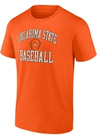 Oklahoma State Cowboys Orange Sport Arch Champ Baseball Short Sleeve T Shirt