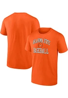 Oklahoma State Cowboys Orange Sport Arch Champ Baseball Short Sleeve T Shirt