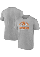 Oklahoma State Cowboys Grey Baseball Graphic Number Two Short Sleeve T Shirt