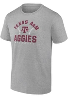 Texas A&M Aggies Grey Baseball Graphic Number Two Short Sleeve T Shirt