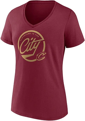 Cleveland Cavaliers Womens Maroon Team Pride Short Sleeve T-Shirt