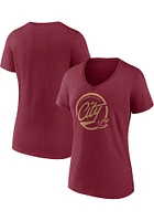 Cleveland Cavaliers Womens Maroon Team Pride Short Sleeve T-Shirt