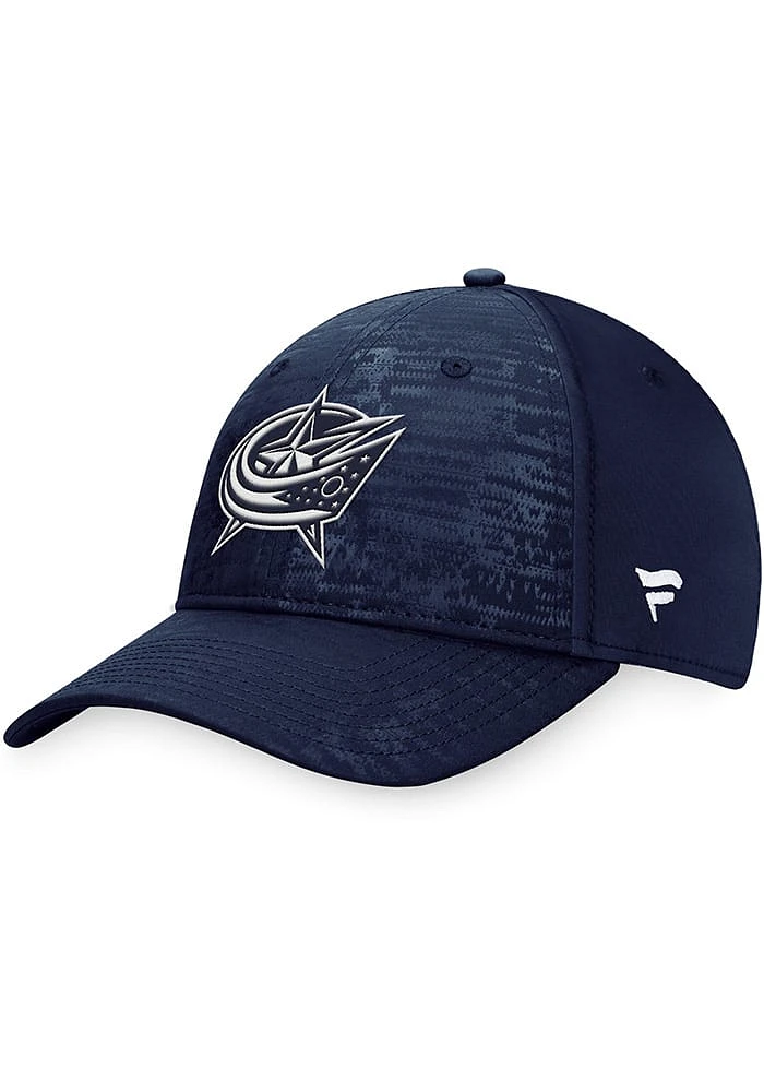 Columbus Blue Jackets Mens Heathered Tonal Structured Stretch Flex Hat