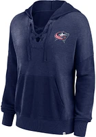 Columbus Blue Jackets Womens Navy Heritage Hooded Sweatshirt