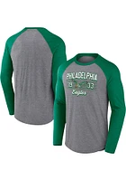 Philadelphia Eagles Grey Weekend Casual Raglan Long Sleeve Fashion T Shirt