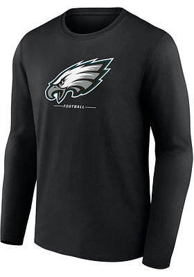 Philadelphia Eagles Black Team Lock-Up Long Sleeve T Shirt