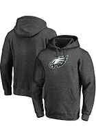 Philadelphia Eagles Mens Charcoal Primary Logo Long Sleeve Hoodie