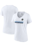 Philadelphia Union Womens White 2022 Conference Champs Locker Room Short Sleeve T-Shirt